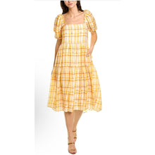 Load image into Gallery viewer, ASTR Puff Sleeve Midi Dress