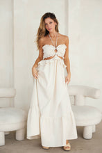 Load image into Gallery viewer, Cut-Out Ruffled Maxi Halter Dress