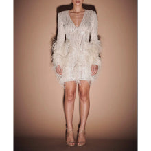 Load image into Gallery viewer, The Shiva Feather Sequin Dress