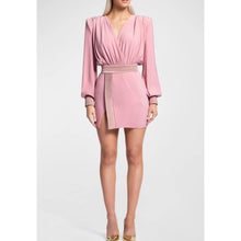 Load image into Gallery viewer, Zhivago Ready Blush Structured Shoulder Open Back Mini Dress