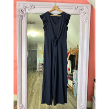 Load image into Gallery viewer, RESALE - Julia Jordan Navy Jumpsuit Ruffle Sleeve - 8 NWOT