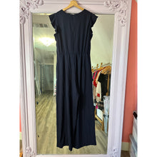 Load image into Gallery viewer, RESALE - Julia Jordan Navy Jumpsuit Ruffle Sleeve - 8 NWOT