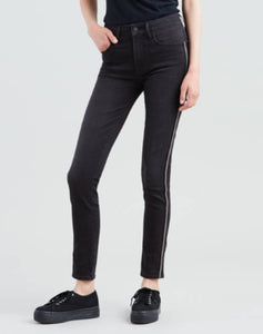 Levi’s 721 High Rise Bling Side Black Skinny Jeans