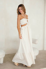 Load image into Gallery viewer, Cut-Out Ruffled Maxi Halter Dress