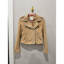 Load image into Gallery viewer, Mango Genuine Leather Moto Biker Khaki Tan Jacket