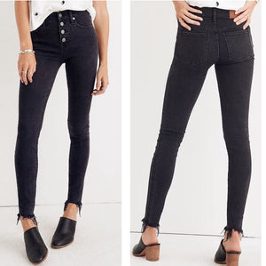 Madewell 9” High Rise Skinny Raw Ankle Jeans