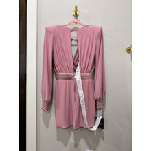 Load image into Gallery viewer, Zhivago Ready Blush Structured Shoulder Open Back Mini Dress