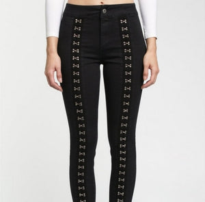 Pistola Black Kierra Hook & Eye Skinny Jeans