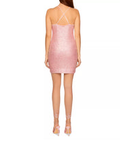 Load image into Gallery viewer, Susana Monaco Cowl Neck Sequin Ballerina Pink Mini Dress