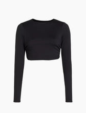 Load image into Gallery viewer, Susana Monaco Ruched Side Jersey Long Sleeve Crop Top