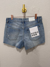 Load image into Gallery viewer, Pistola Studded Rhinestones High-Rise Cutoff Jean Shorts Denim