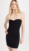 Load image into Gallery viewer, Susana Monaco Twist Front Tube Black Mini Dress