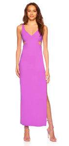 Susana Monaco Cutout Snapdragon High Slit Maxi Dress