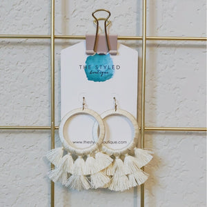 The Anastasia Tassel Hoop Earrings