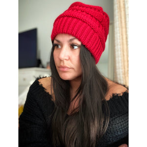 The Cable Pom Beanie