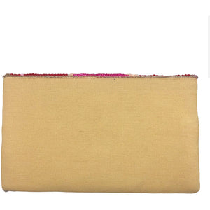 Pink Waves Clutch Handbag