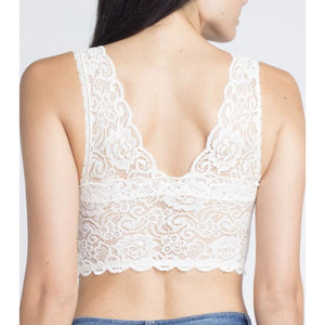 Scallop Lace Bralette In Cream Grace And Lace, 44% OFF