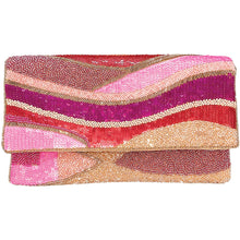 Load image into Gallery viewer, Pink Waves Clutch Handbag