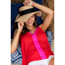 Load image into Gallery viewer, Red Fuchsia Colorblock Cami