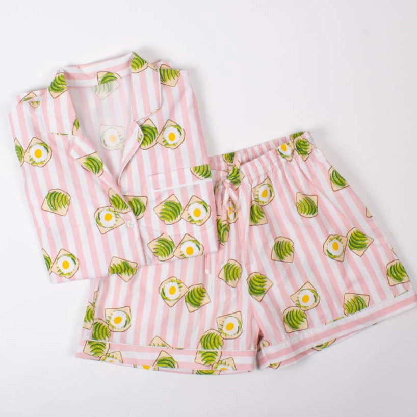 Avocado Toast Pajama Shorts