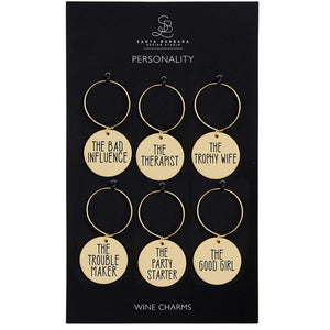 Personality Wine Charm Set