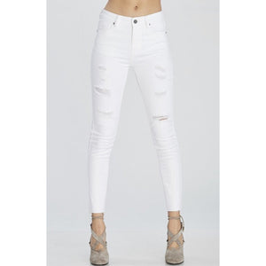 The Ultimate White Mid-Rise Skinny Jeans