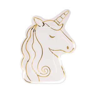 Golden Unicorn Dessert Plates